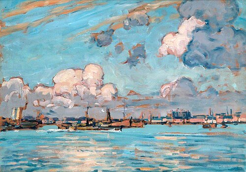 A Sketch in Portsmouth Harbour, 1918, Geoffrey Stephen Allfree