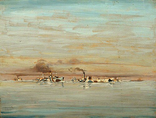 A Convoy in the Channel, 1918, Geoffrey Stephen Allfree