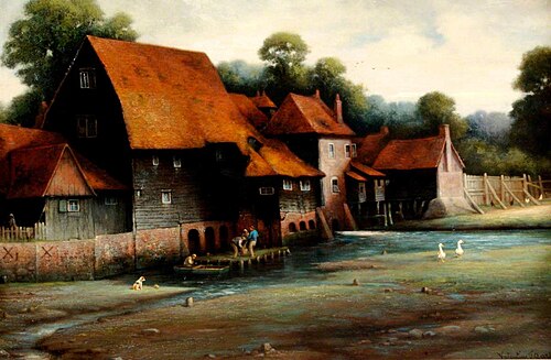 Cams Mill, Fareham, 1880, Valentine Thomas Garland