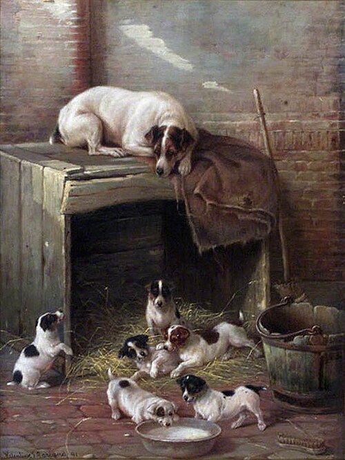 An Anxious Mother, 1891, Valentine Thomas Garland