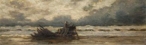 Sketch for "A Homeless Sea", 1912, John Leslie Thomson