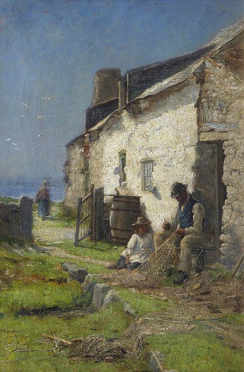Fishermen Mending Nets, , John Leslie Thomson