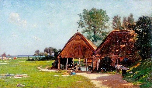 Washing Place, Normandy, 1918, John Leslie Thomson