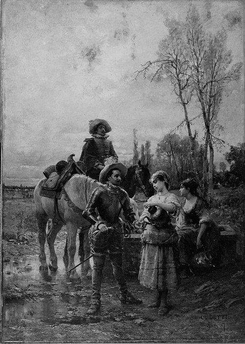 At the Fountain, 1887, Cesare Augusto Detti