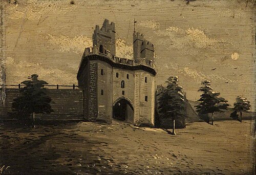 Lancaster Castle Gateway, 1873, Charles Arthur Gervaise