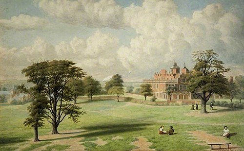 Aston Hall From The Park, 1891, Charles Ashmore
