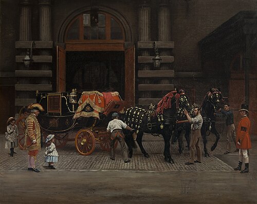 The Putting-To of the Master's Coach, 1876, Charles Augustus Henry Lutyens