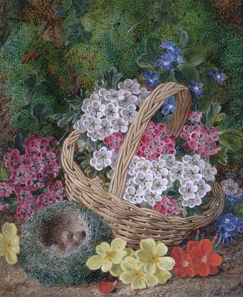 Basket with Flowers, , George Clare