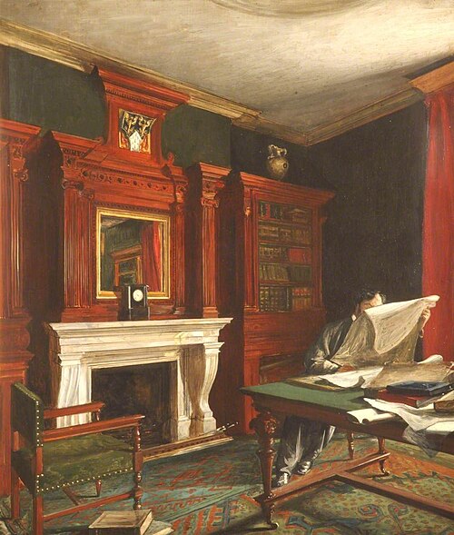 Alfred Stevens in His Library, 1867, George Clayton Eaton