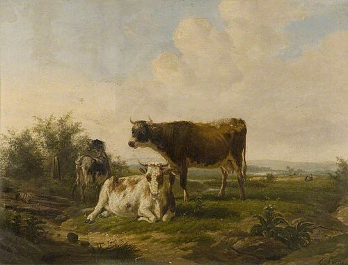 Landscape with Cattle, , Victor Émile Cartier
