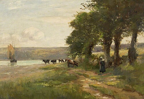 Landscape with Trees and Cattle, , John Muirhead