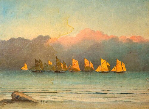 Fishing Fleet, Tenby, 1896, John Nash Peake
