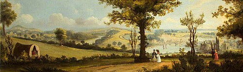 Chepstow Castle and Bridge, Lancaut Cliffs, Piercefield Mansion and the Wyndcliff, 1840, George Eyre Brooks