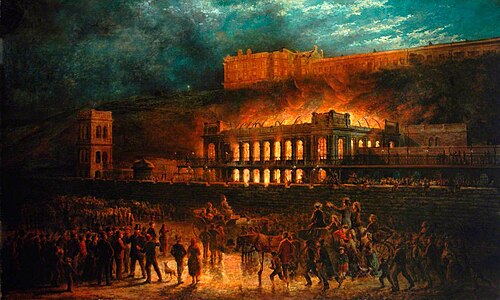 Burning of the Spa Saloon, 8 September 1876, 1876, George Farrington Hornibrook