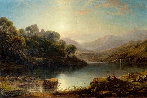 Landscape with a Lake and a Shepherd, 1855, George Frederick Buchanan