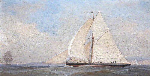 The Yacht, 'Rosebud', 1858, Charles Gregory