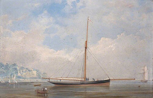 A Single-Masted Yacht, 1863, Charles Gregory