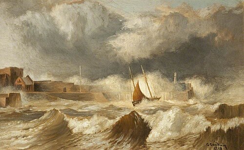 Peel Breakwater, 1889, George Goodwin