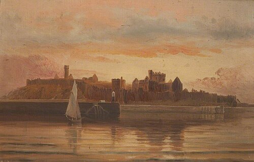 Peel Castle from the Sea, Sunset, , George Goodwin