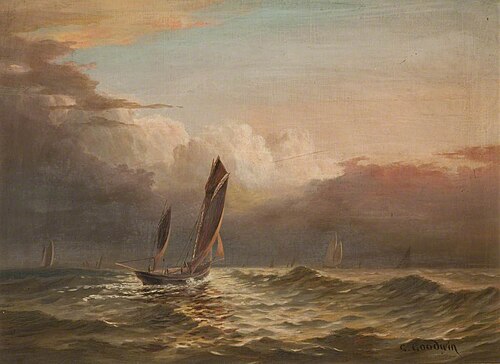 Fishing Boats at Sea, , George Goodwin