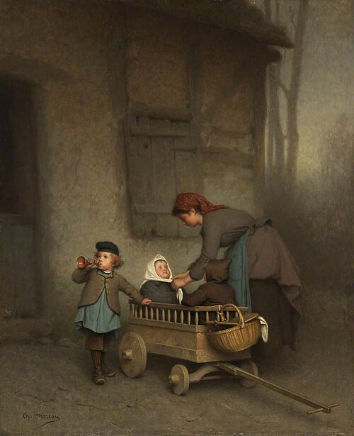Taking Father's Dinner, , Charles H. Moreau