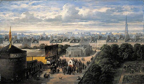Princes Street from the Mound, Edinburgh, 1843, Charles Halkerston