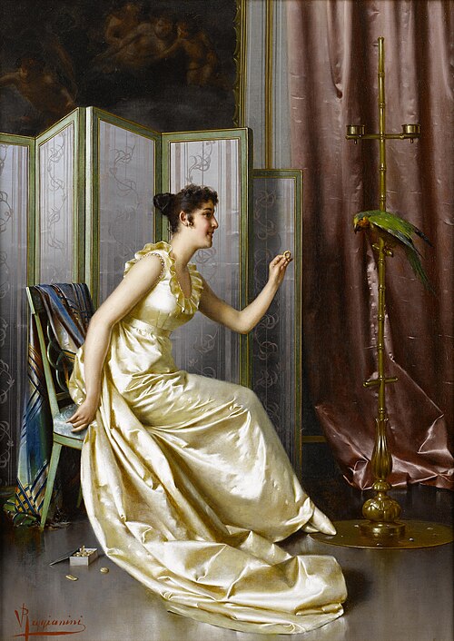 Feeding the parrot, , Vittorio Reggianini