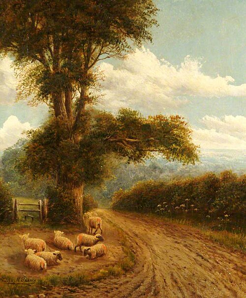 A Lane at Albury, Surrey, 1880, Charles Henry Passey