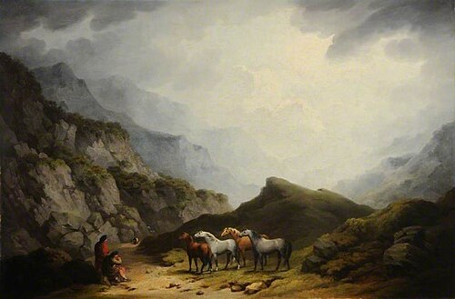 View up Glen Kinglass, West Highlands, 1807, George Haugh