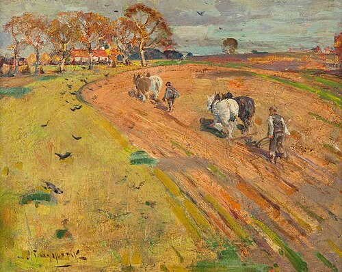 Ploughing the Minister's Glebe, 1890, John Reid Murray