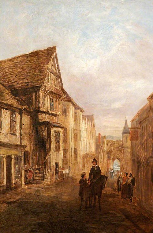 The High Street, Conwy, 1882, George Hayes