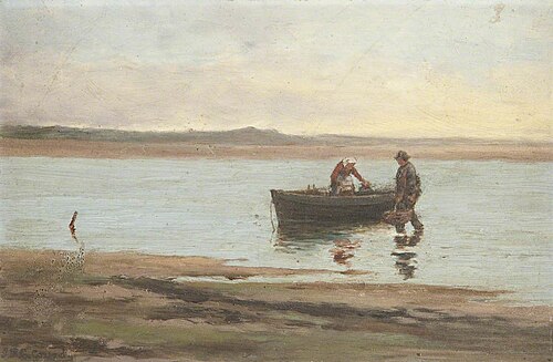 Coastal Scene with Figures, , John Relph Greenhow Grundy
