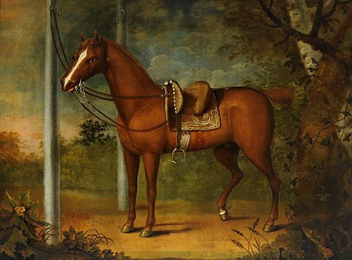 A Chestnut Horse in a Landscape, 1889, George Henry Jenkins
