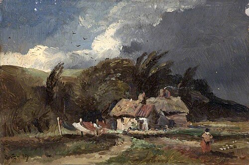 Cottage with Stormy Sky, 1879, George Hornblower Simms