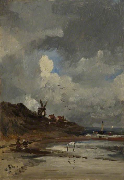 Coastal Scene with Windmill, 1884, George Hornblower Simms
