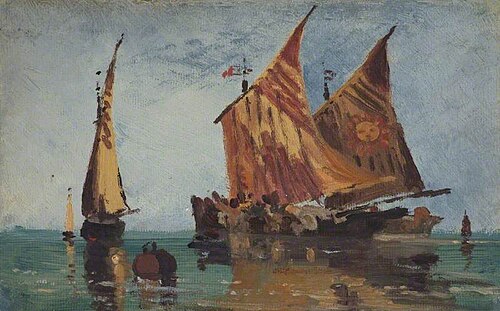 Fishing Boats, Venice, , George Hornblower Simms