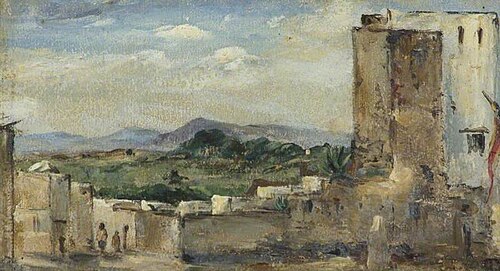Mountain Landscape with Castle, , George Hornblower Simms