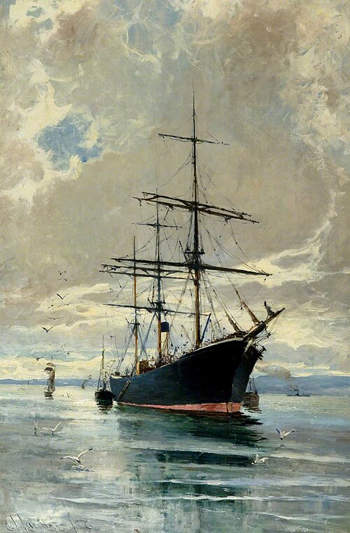 At Anchor (The Dundee Whaling Vessel 'Balaena'), 1889, Charles James Lauder
