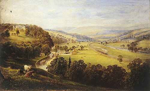 Valley of the Aire, Armley Pastures and Kirkstall, Leeds, 1853, George I Alexander