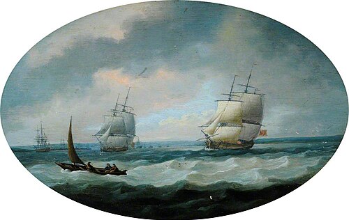 Plymouth Coast from Plymouth Sound, Devon, 1787, Charles James Sartorius