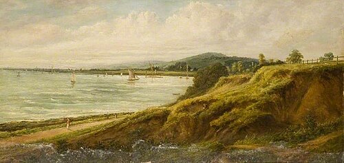 Landslip, Cliff Town, Southend, 1870, Charles Jayne