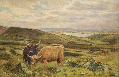 Blackstone Edge, Hollingworth Lake in the Distance, Rochdale, Lancashire, 1920, John Schofield