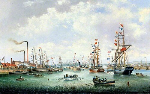 The Opening of Tyne Dock, 1859, John Scott