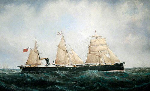 The Cable Ship 'Hooper', 1873, John Scott