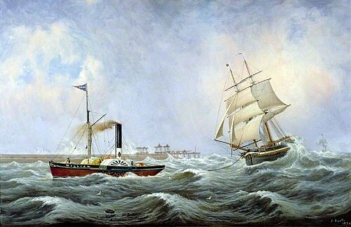 The Brig 'Brotherly Love' and Tug 'William', 1875, John Scott