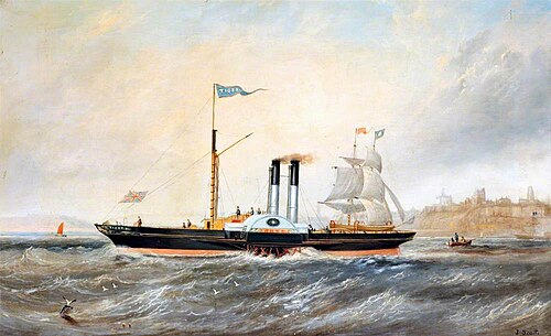 The Tug 'Tiger', off North Shields, Northumberland, , John Scott