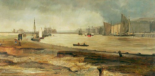 Dirty Weather near the Mouth of the Yare, Norfolk, 1873, Charles John Watson