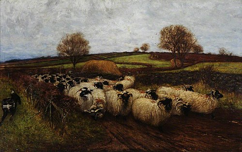 Landscape with Sheep and Sheep Dog, 1906, (Walter) Bertram Potter