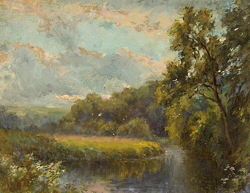 A Bend of the Avon near Bath, , Charles Martin Hodges