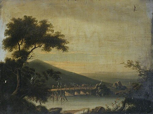 View near Llangaddock, Carmarthenshire, 1814, Charles Martin Powell